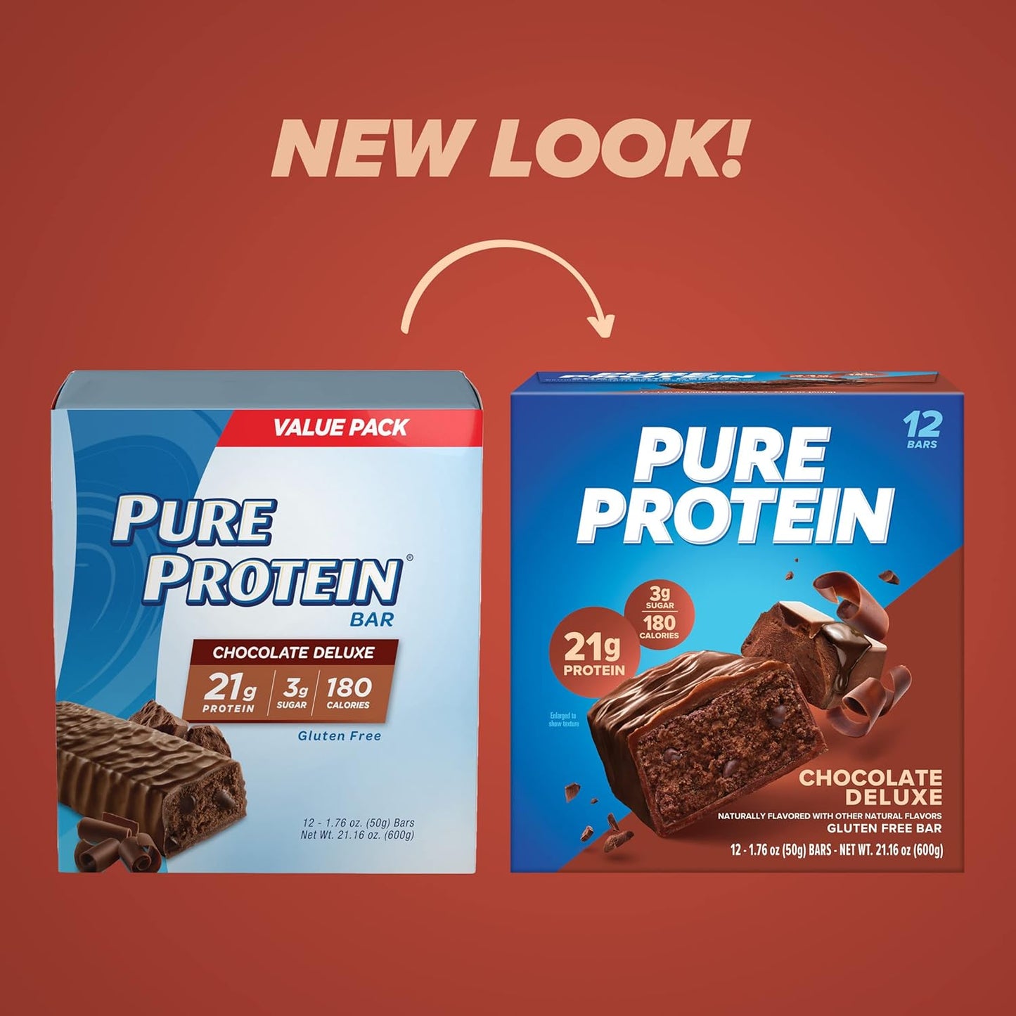 Pure Protein Bars, High Protein, Nutritious Snacks to Support Energy, Low Sugar, Gluten Free