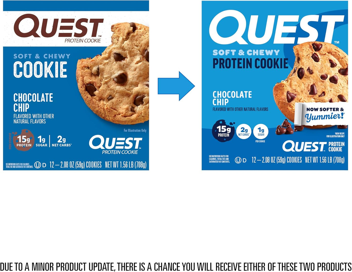 Quest Nutrition Chocolate Chip Protein Cookie; Keto Friendly; High Protein; Low Carb