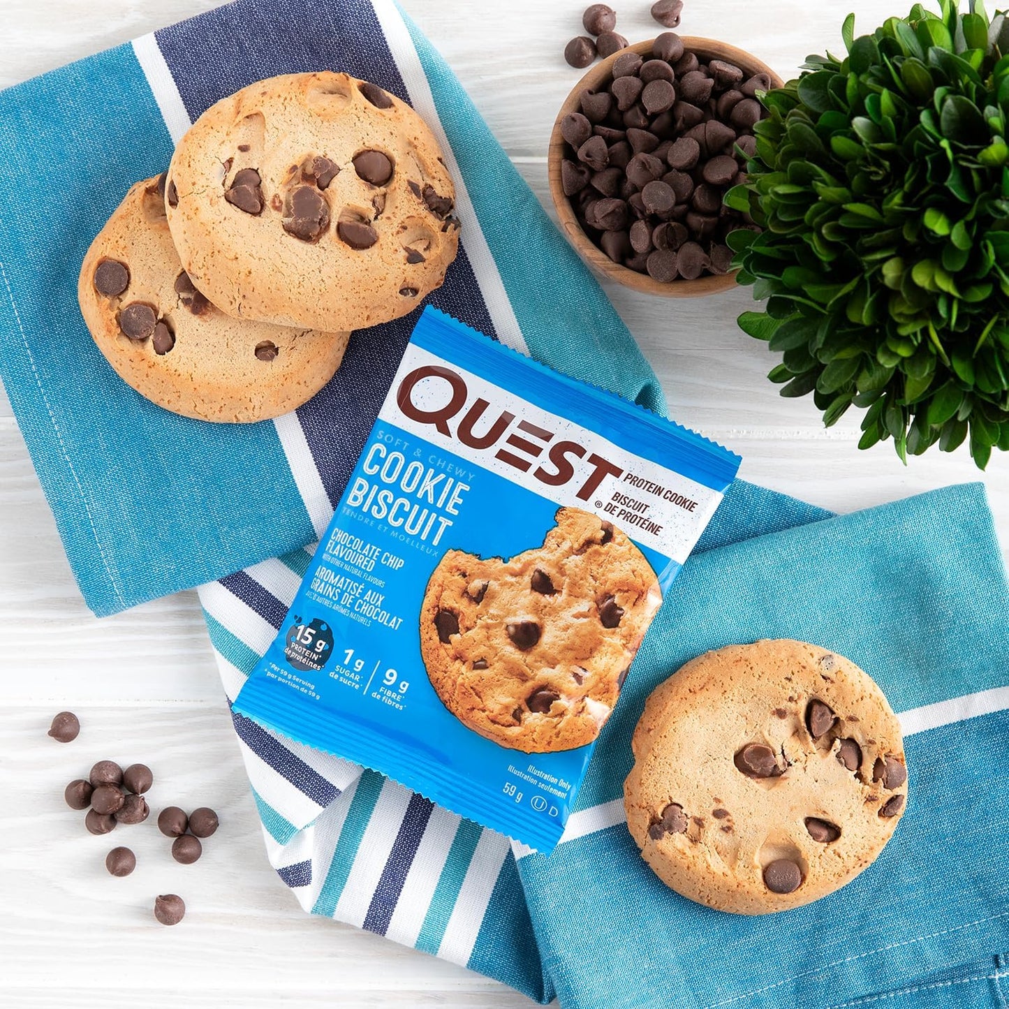 Quest Nutrition Chocolate Chip Protein Cookie; Keto Friendly; High Protein; Low Carb