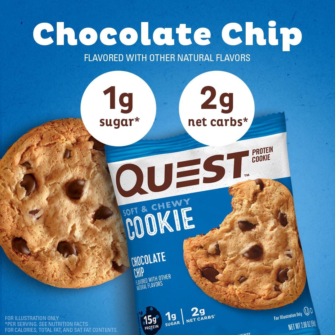 Quest Nutrition Chocolate Chip Protein Cookie; Keto Friendly; High Protein; Low Carb