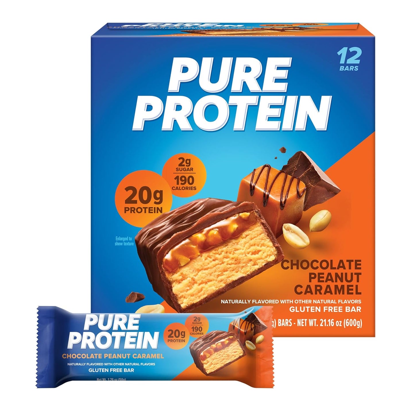 Pure Protein Bars, High Protein, Nutritious Snacks to Support Energy, Low Sugar, Gluten Free